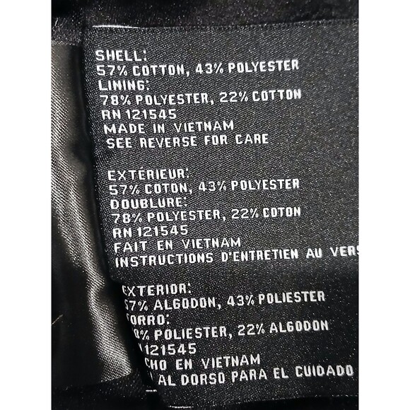 Van Heusen Women's Classic Black Jacket LARGE Mid-Length Oversized Mid-Weight - Picture 8 of 8